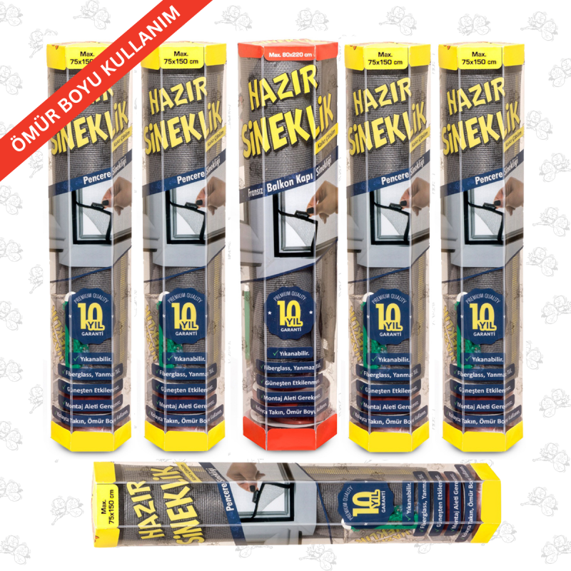 Hazır Sineklik | Kapı ve Pencere | 6 lı Paket
